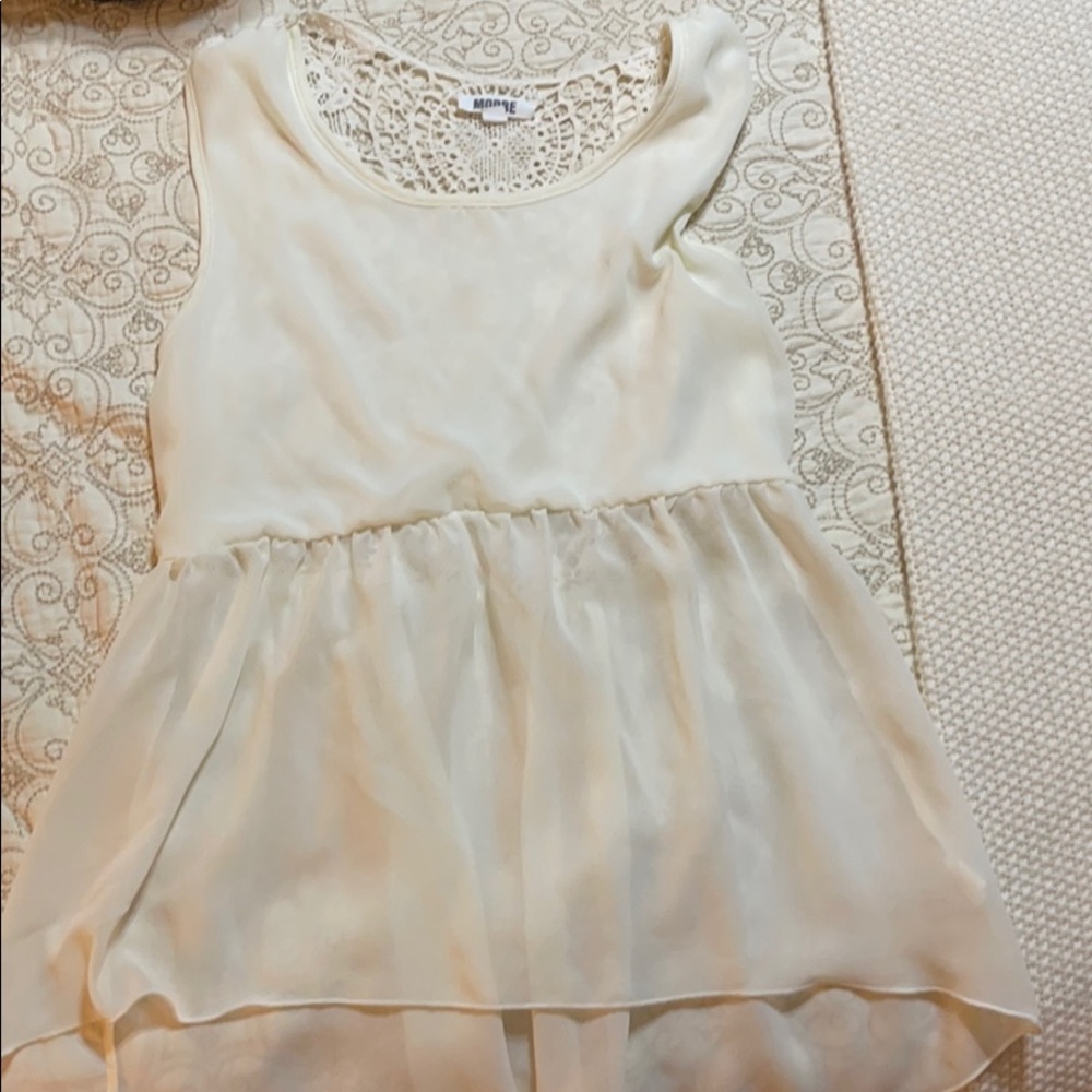 Lace open back tank